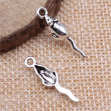 300pcs 24x6mm Small Mouse Rat Pendant Charm For Jewelry Making