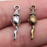 300pcs 24x6mm Small Mouse Rat Pendant Charm For Jewelry Making