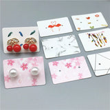 300pcs Jewelry Display Cards 3.5x2.5cm Boutique Packing Ear Stud Tag Labels