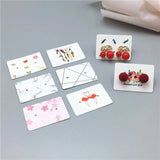 300pcs Jewelry Display Cards 3.5x2.5cm Boutique Packing Ear Stud Tag Labels