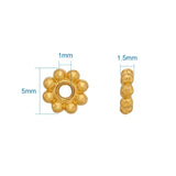 300pcs 5mm Flower Alloy Bead Spacers for Jewelry Making