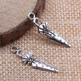 300pcs 7x26mm Umbrella Charm Pendant DIY Jewelry Findings