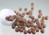 300pcs 8mm Acrylic Round Stripe Natural Wood Beads JB119#