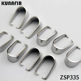 300pcs 8mm Melon Seeds Stainless Steel Hook Pendant Jewelry DIY Parts