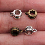 300pcs Charm Clip Clasp Bail Beads 9x7x4mm