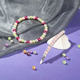 300pcs Christmas Glass Pearl Round Beads 6~7mm Mix