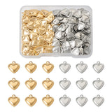 300pcs Heart Stainless Steel Pendant Mix Metal Dangle Charms DIY Jewelry Making
