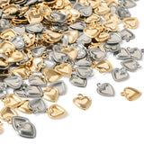 300pcs Heart Stainless Steel Pendant Mix Metal Dangle Charms DIY Jewelry Making