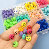 300pcs Acrylic Smiley Beads for DIY Jewelry Making