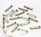 300pcs Antique Bronze Brooch Pins 30mm Lead/Nickel Free
