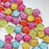 300pcs Mini Rhinestone Glitter Stars in Colorful Resin Set