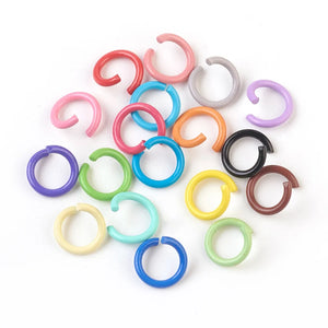 300pcs Open Single Jump Rings & Split Rings for DIY Jewelry Making, 8~8.5x1mm