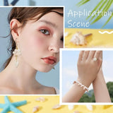 300pcs Seashell Beads 2 Styles Ocean Beach Spiral Shells Craft Charms 1mm Hole