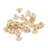 300pcs Small Brass Bead Cap End Caps Cone Flower Filigree Spacer Bead