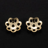 300pcs Small Brass Bead Cap End Caps Cone Flower Filigree Spacer Bead