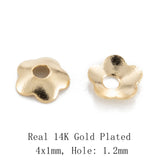 300pcs Small Brass Bead Cap End Caps Cone Flower Filigree Spacer Bead