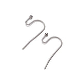 300pcs Steel Earring Hooks Surgical Fish Ear Wire for Jewelry Making 22x12x2mm