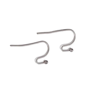 300pcs Steel Earring Hooks Surgical Fish Ear Wire for Jewelry Making 22x12x2mm