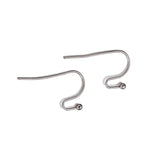 300pcs Steel Earring Hooks Surgical Fish Ear Wire for Jewelry Making 22x12x2mm