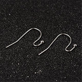 300pcs Steel Earring Hooks Surgical Fish Ear Wire for Jewelry Making 22x12x2mm
