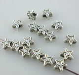 300pcs Tibetan Silver Small Star Charm Spacers Beads 2x4mm