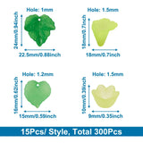 300pcs Acrylic Maple Leaf Pendants Charms for Jewelry Making DIY