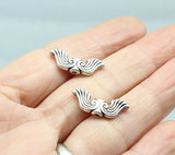 300pcs Antique Silver Wing Spacer Beads 19mmx8mm