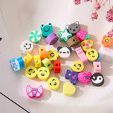 300pcs Smiley Animal Polymer Clay Beads DIY Jewelry Making Accessories