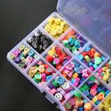 300pcs Smiley Animal Polymer Clay Beads DIY Jewelry Making Accessories