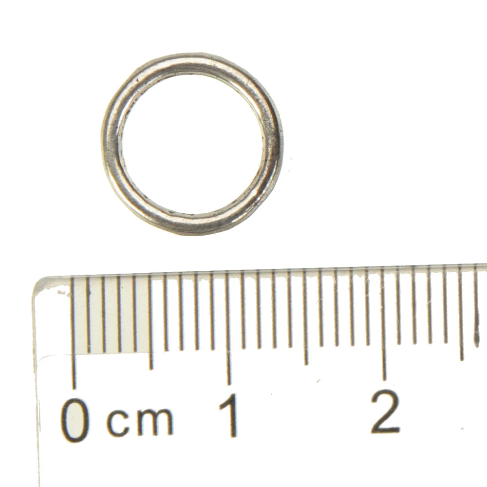 300pcs 10mm Round Circle DIY Jewellery Accessories Vintage Silver Metal