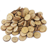 300pcs Mini Wood Circle Beads 15-25mm Tree Slices Rustic Decor