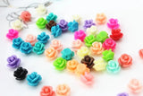 300pcs Mixed Rose Cabochons (10mm) for DIY, Cell Phone Decor, Bracelet Beads