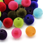 300pcs Velvet Beads Jewelry Making Choker Necklace Tassel Charms DIY