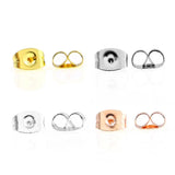 300pcs Stainless Steel Earring Backs Butterfly Ear Stud Care Cap