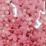 300pcs 22mm Acrylic Flower Sticker Beads for Jewelry Making
