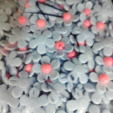 300pcs 22mm Acrylic Flower Sticker Beads for Jewelry Making
