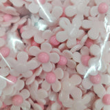 300pcs 22mm Acrylic Flower Sticker Beads for Jewelry Making