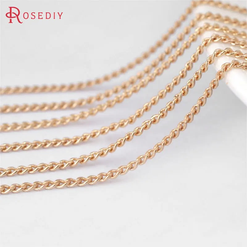 5m 1.2MM Copper Dense Chain Necklace DIY Jewelry Findings