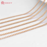5m 1.2MM Copper Dense Chain Necklace DIY Jewelry Findings