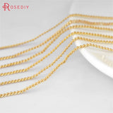 5m 1.2MM Copper Dense Chain Necklace DIY Jewelry Findings
