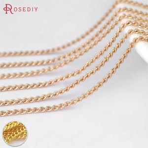 5m 1.2MM Copper Dense Chain Necklace DIY Jewelry Findings