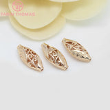 6PCS 6.5x17MM 24K Brass Spacer Beads for Bracelet High Jewelry