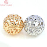 4PCS 23MM Hole 3.5MM 24K Plated Brass Bamboo Spacer Beads Bracelet Jewelry