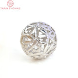 4PCS 23MM Hole 3.5MM 24K Plated Brass Bamboo Spacer Beads Bracelet Jewelry