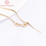 2PCS 80MM 24K Brass Finished Bracelet Chain High Jewelry Making Findings