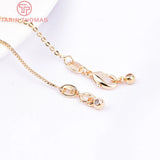 2PCS 80MM 24K Brass Finished Bracelet Chain High Jewelry Making Findings