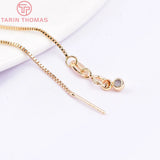 2PCS 80MM 24K Brass Finished Bracelet Chain High Jewelry Making Findings