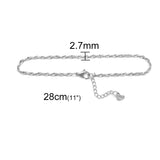 304 Stainless Steel Anklet For Women Silver Beach Anklet