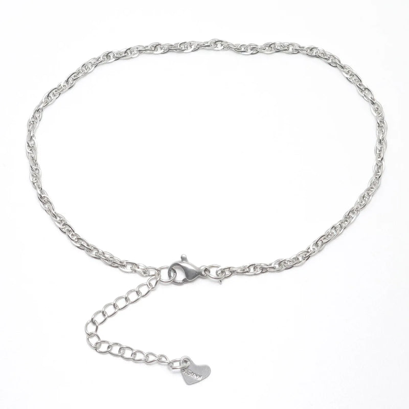 304 Stainless Steel Anklet For Women Silver Beach Anklet