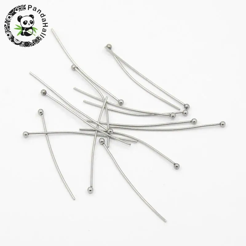304 Stainless Steel Ball Headpins 35mm, 500pcs/bag